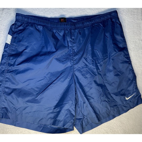 Vintage 90`s NIKE Swim Shorts Size XL Blue with Name on Rear Amazing condition - Picture 2 of 11